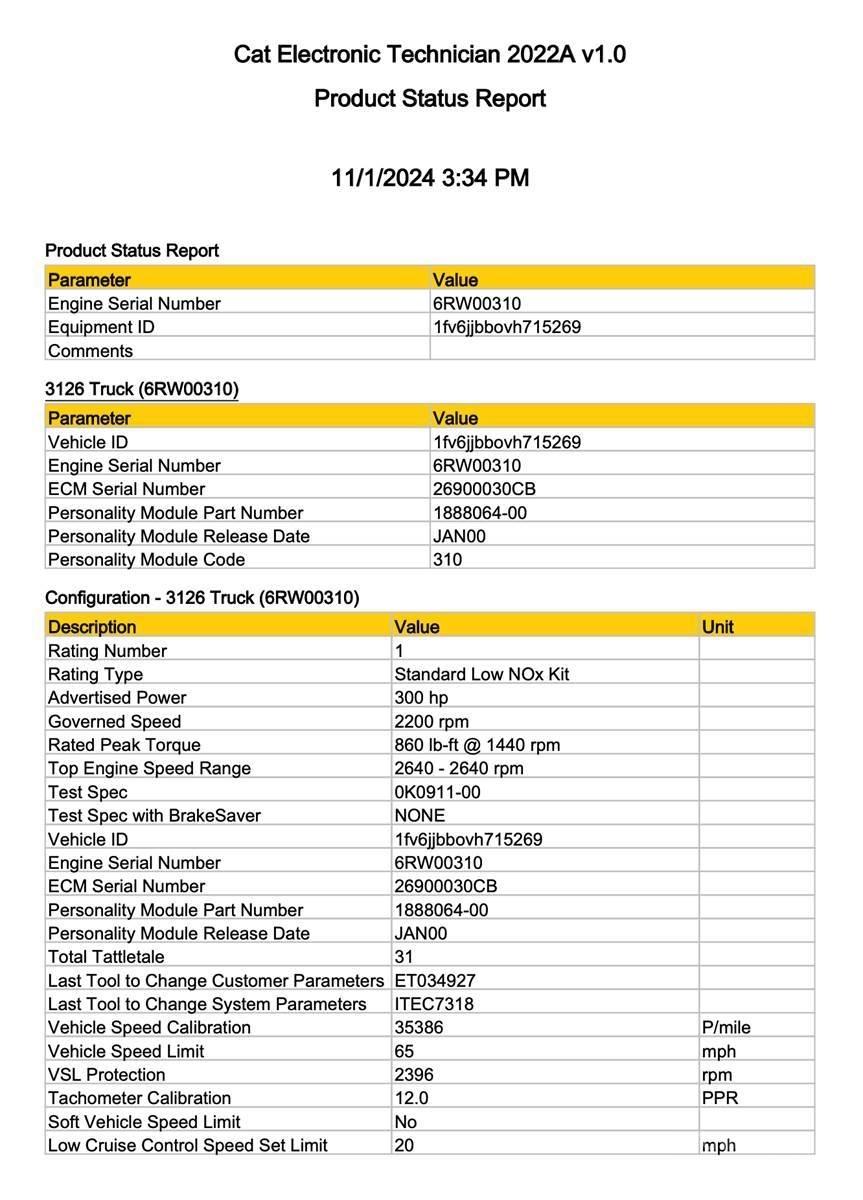 CAT 3126 電子設備