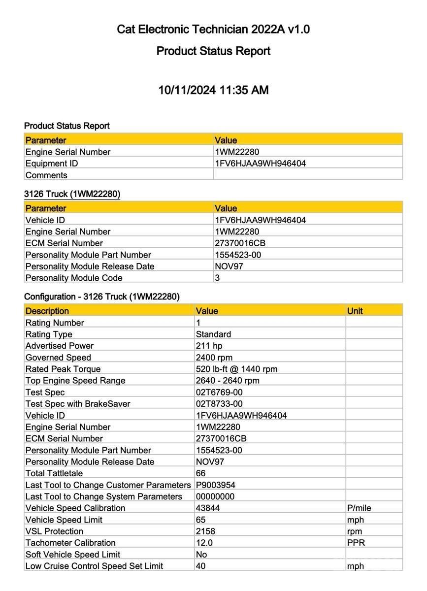 CAT 3126 電子設備