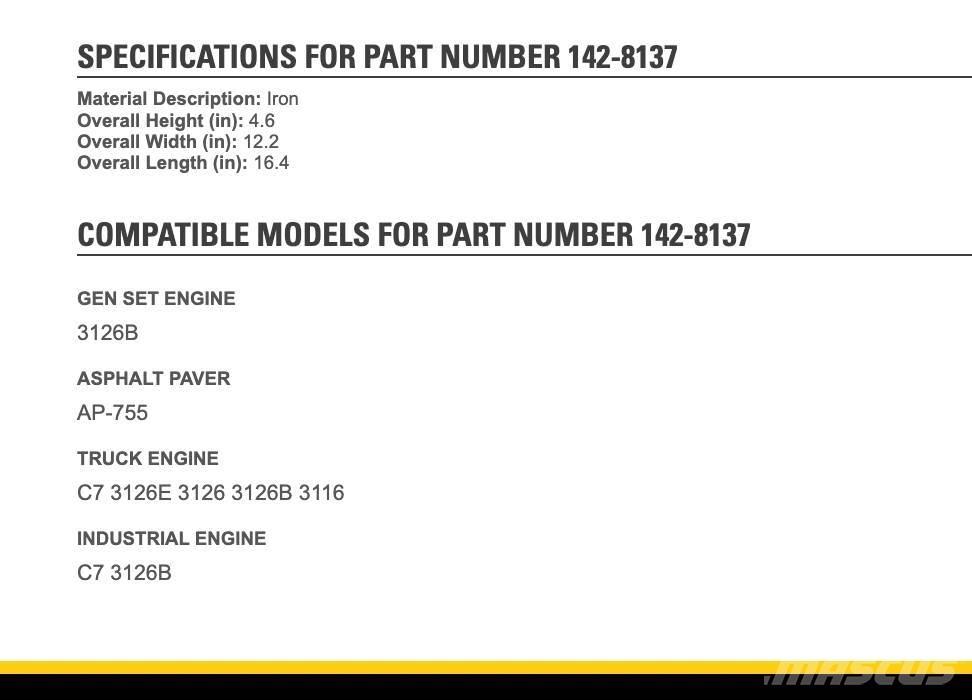 CAT 3126 其他組件
