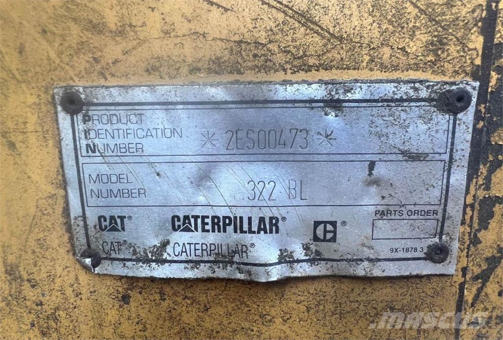 CAT 322BL 履帶式 挖土機/掘鑿機/挖掘機