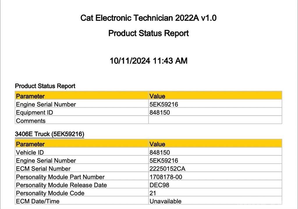CAT 3406E 電子設備