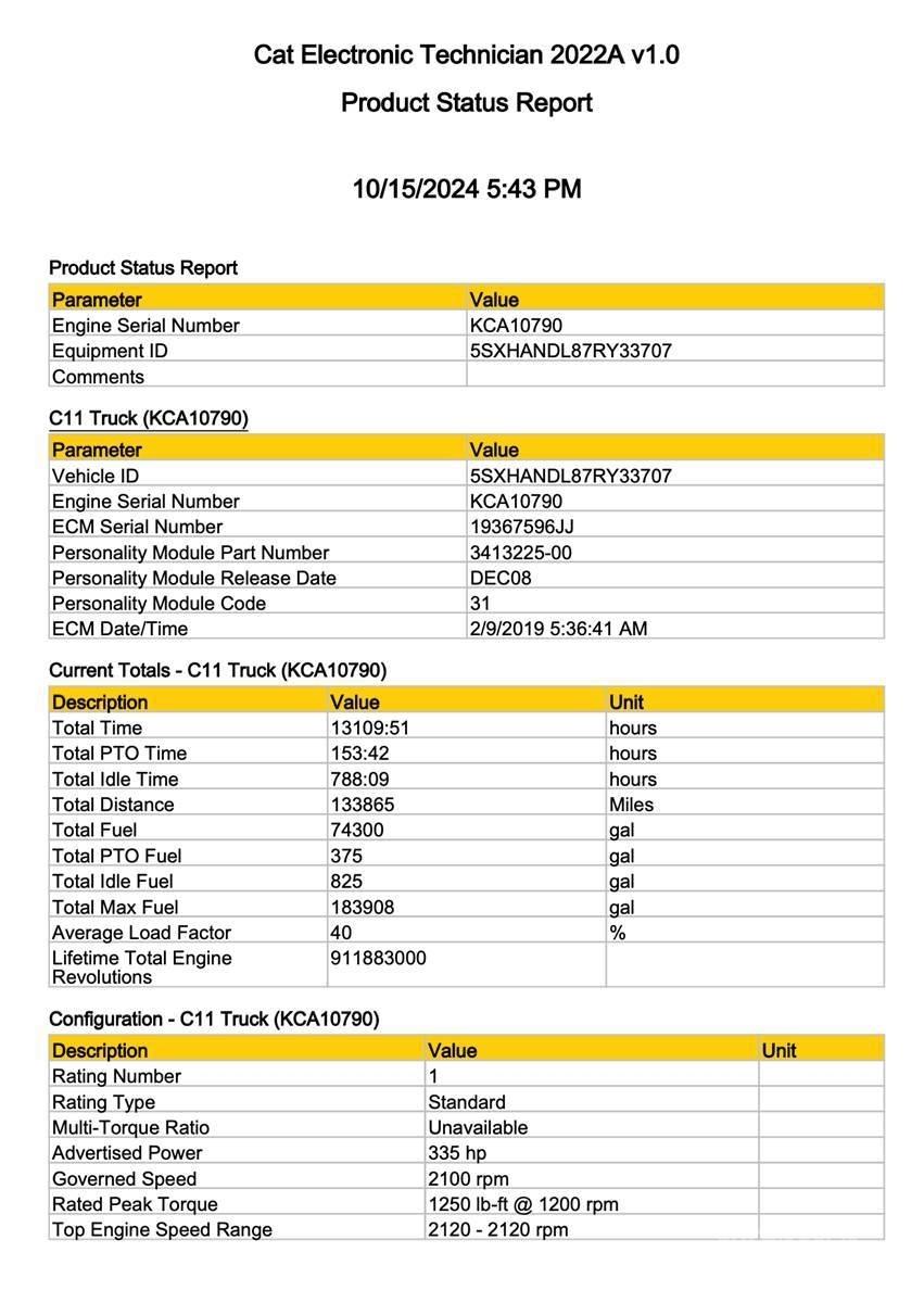 CAT C11 電子設備