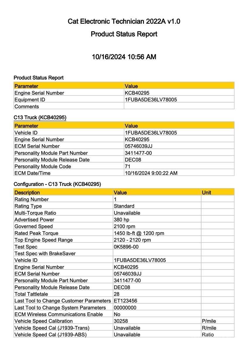 CAT C13 電子設備
