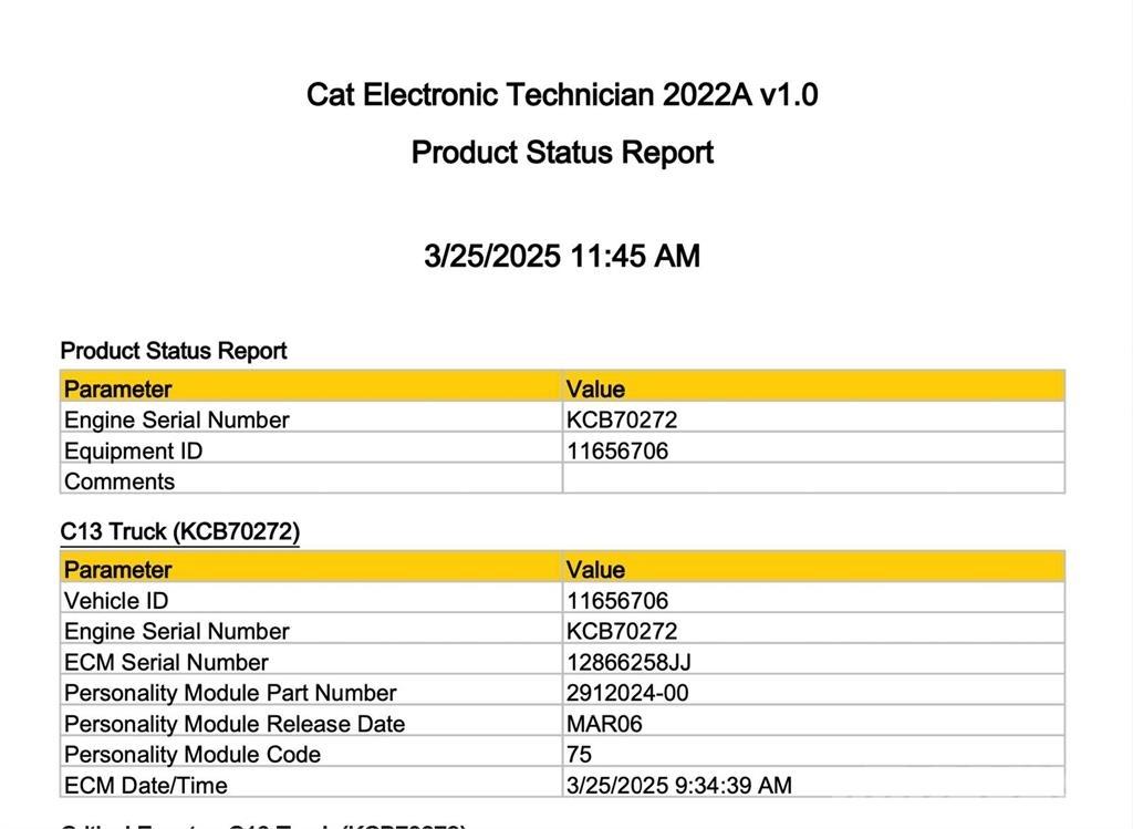 CAT C13 電子設備