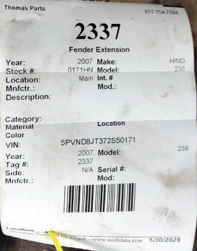 Hino 238 其他組件