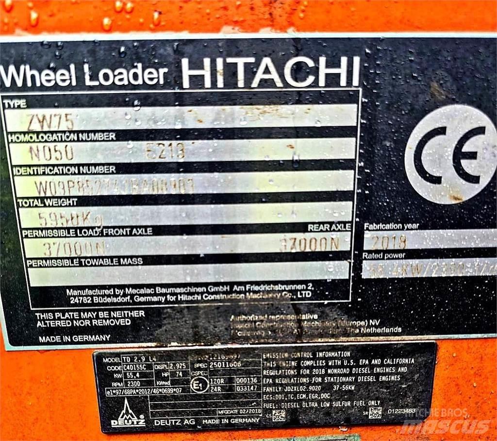 Hitachi ZW75 小型裝載機