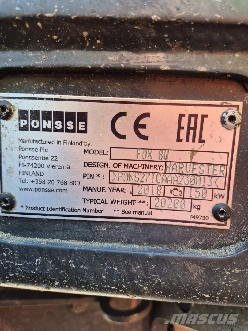 Ponsse Fox 8W 收穫機