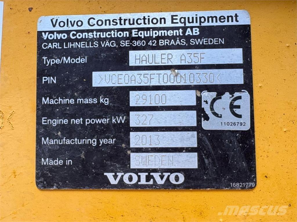 Volvo A 35 F 鉸接式起吊車