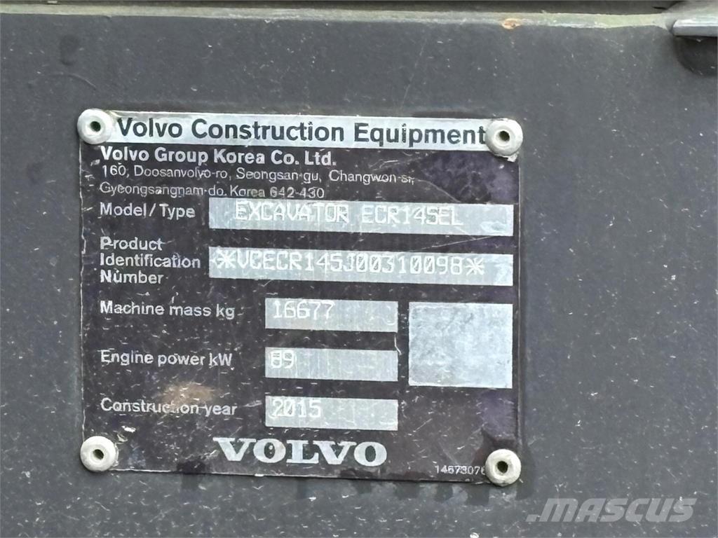 Volvo ECR 145 EL 履帶式 挖土機/掘鑿機/挖掘機