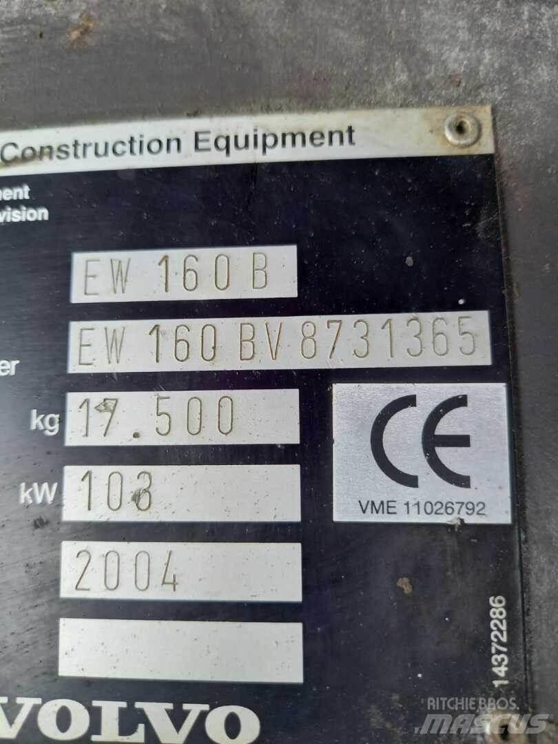 Volvo EW 160 B 履帶式 挖土機/掘鑿機/挖掘機