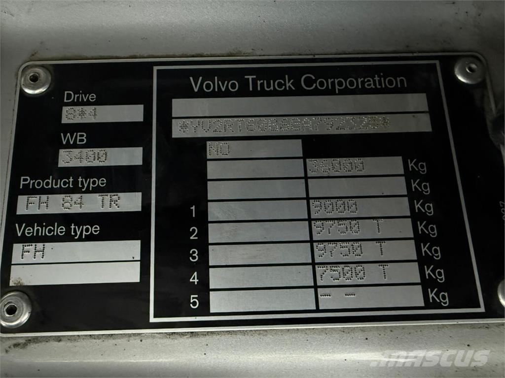 Volvo Fh13 540 吊鉤式起重車