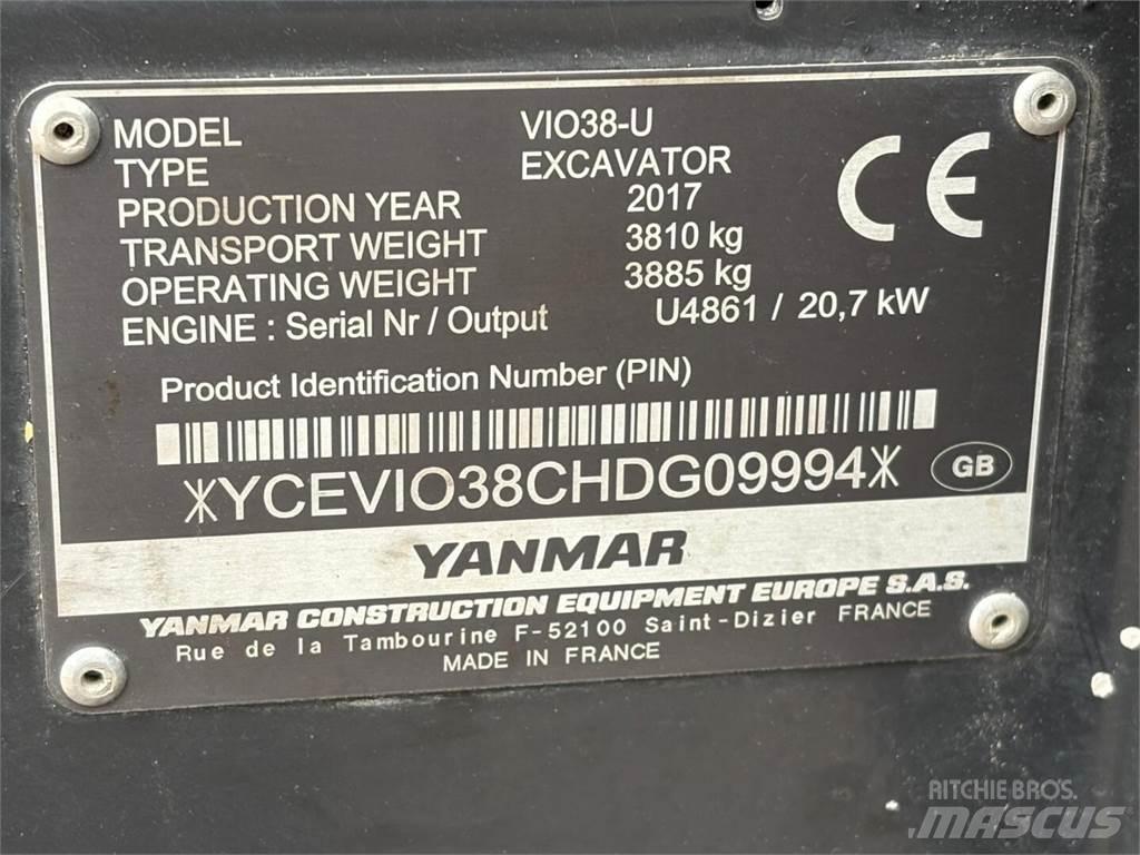 Yanmar VIO 38-U 小型挖土機/掘鑿機<7t(小型挖掘機)