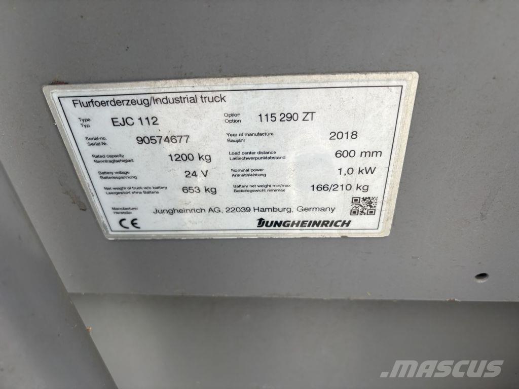 Jungheinrich EJC 112 行走控制式堆積機