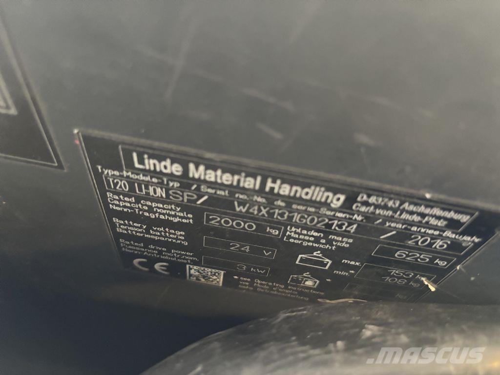 Linde T20 LI-ION SP 自走式堆積機