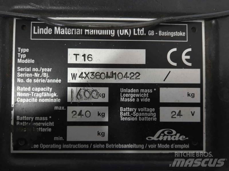 Linde T16 手拉式油壓拖板車
