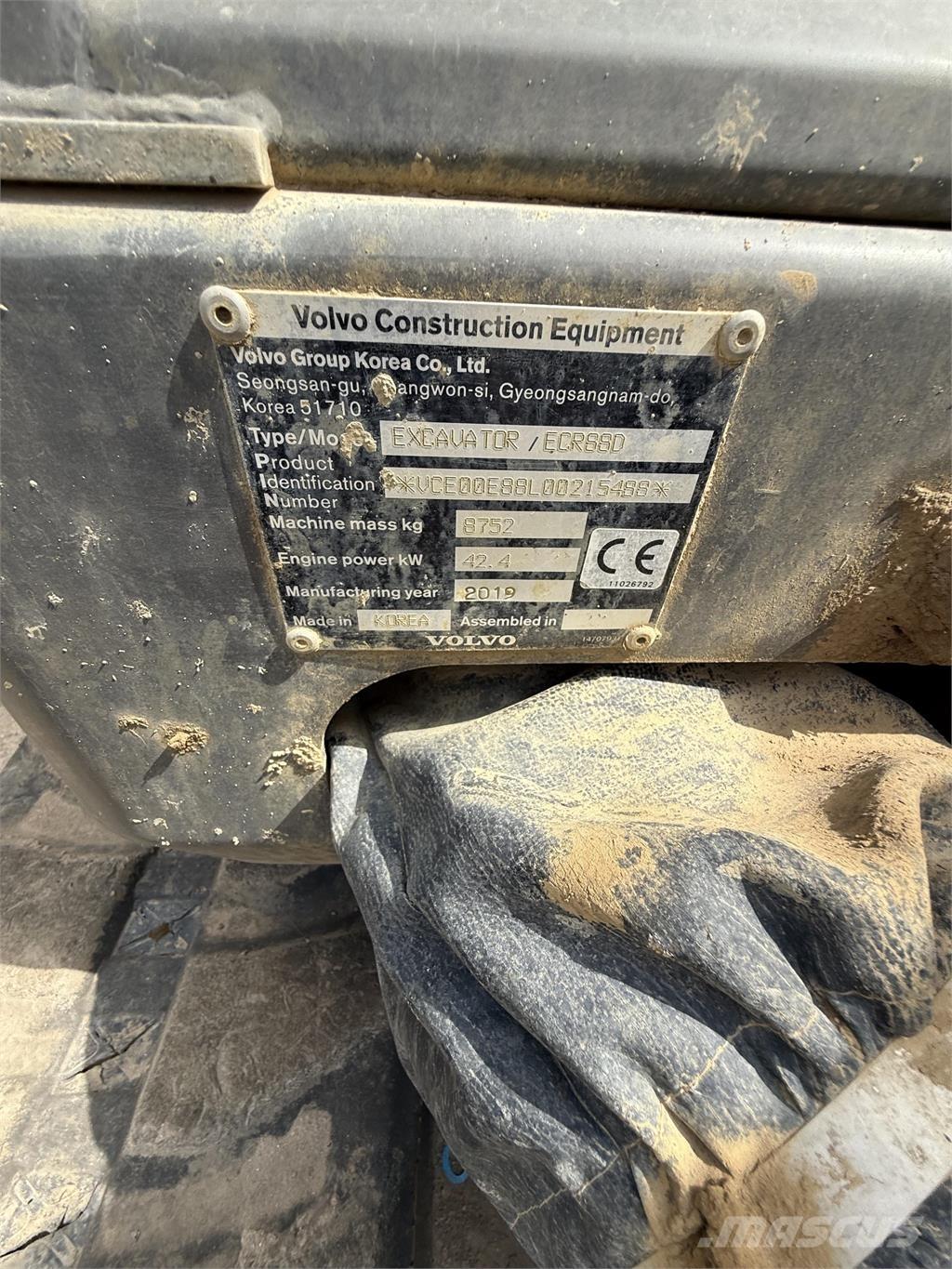 Volvo ECR88D 履帶式 挖土機/掘鑿機/挖掘機