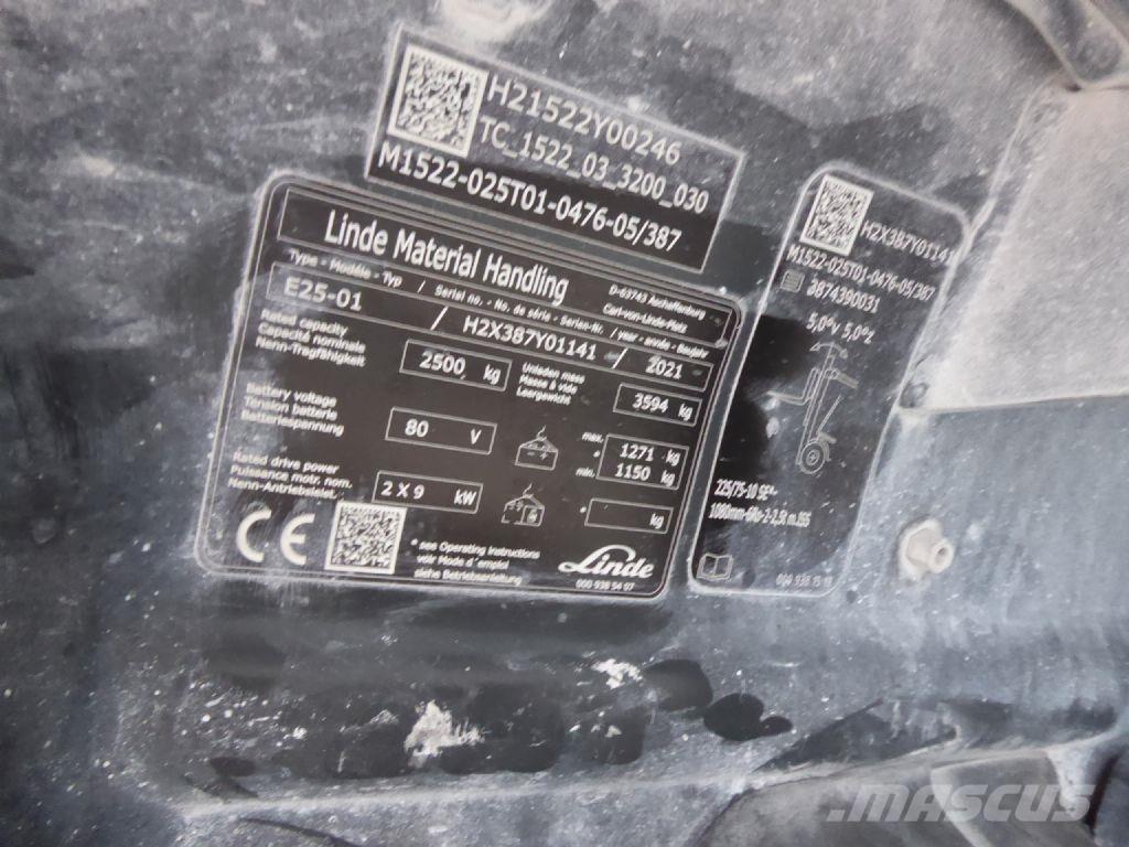 Linde E25-01 電動堆高機