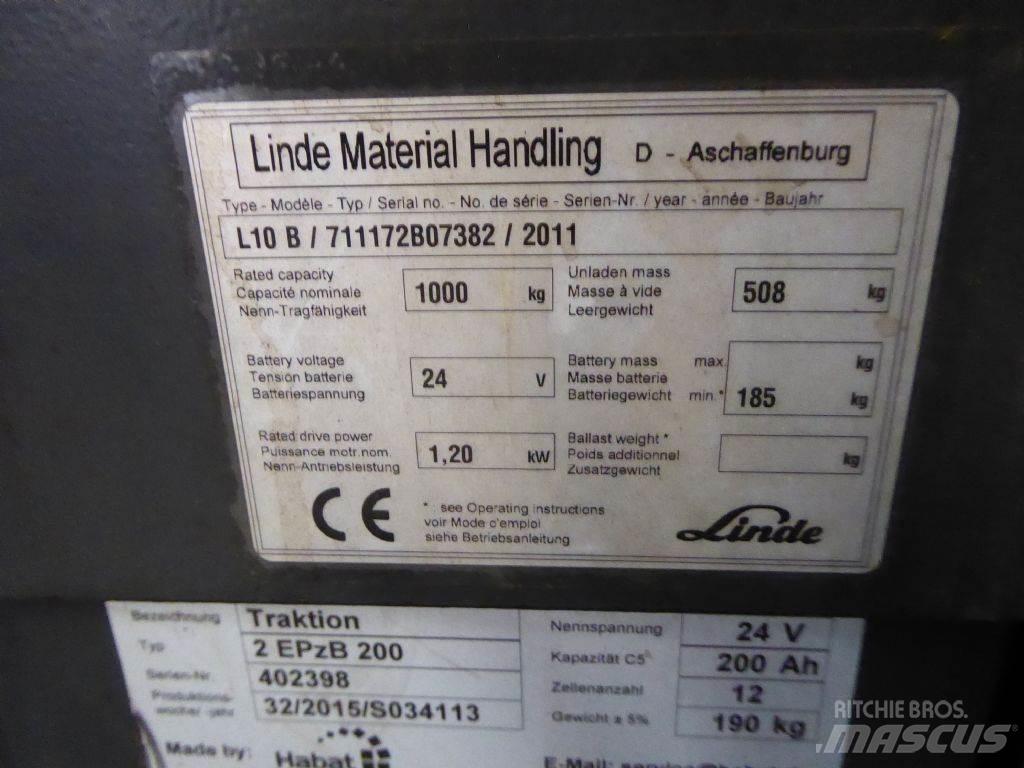 Linde L10B 行走控制式堆積機