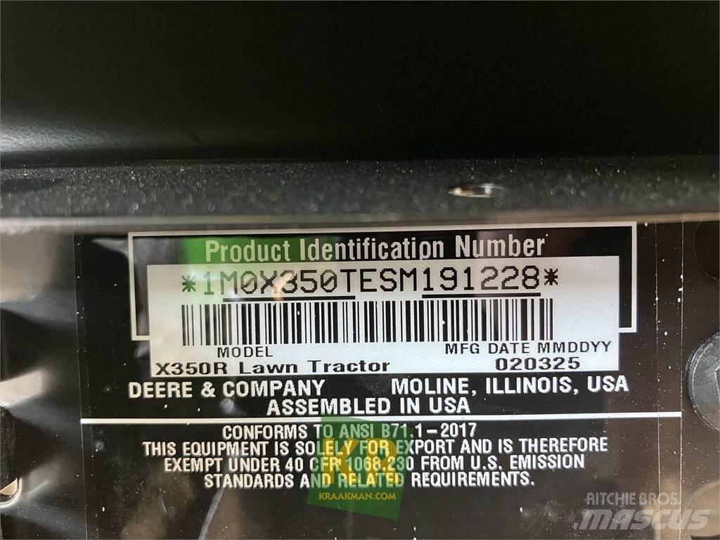 John Deere X350R 騎乘式割草機