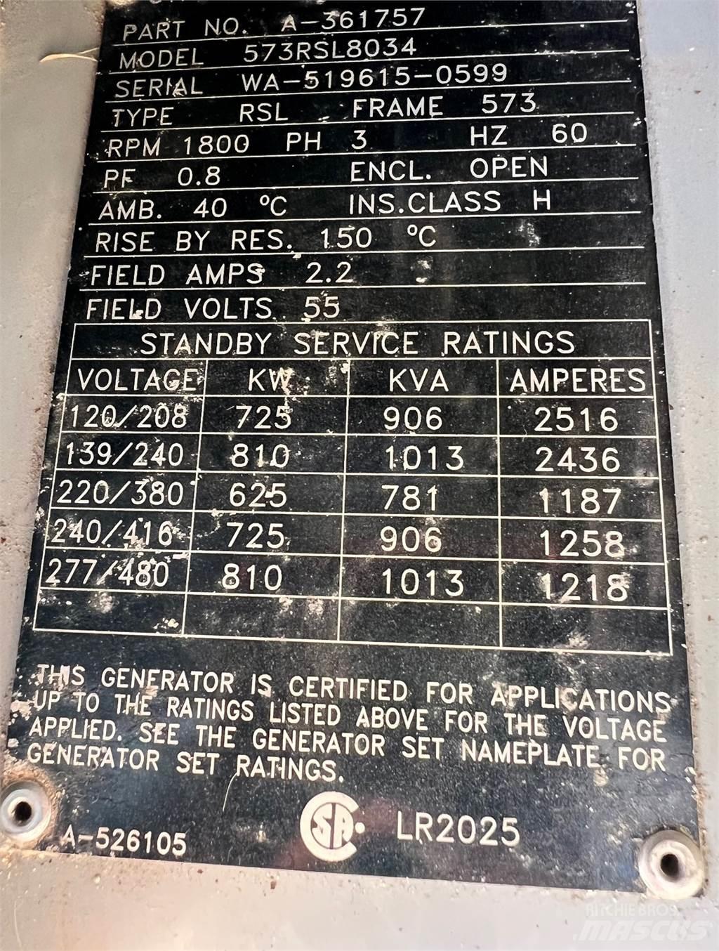 Marathon 810kW 其他發電機
