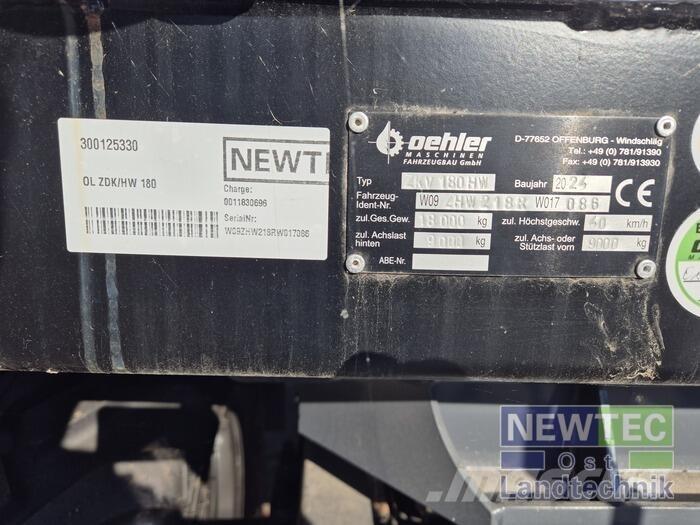 Oehler OL ZDK/HW 180 傾卸式拖車