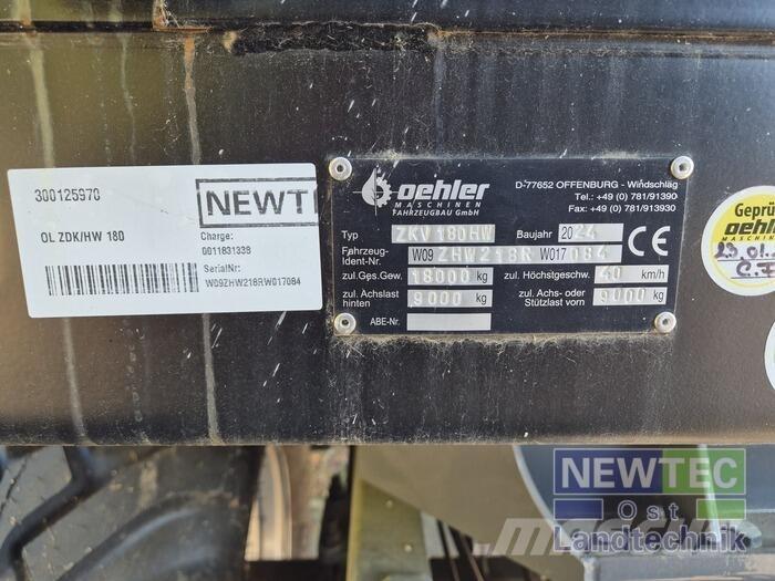 Oehler OL ZDK/HW 180 傾卸式拖車