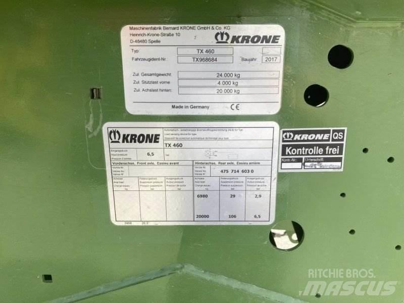 Krone TX 460 碎木拖車