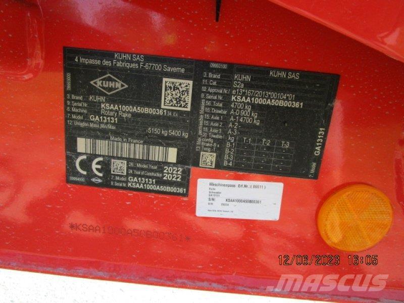 Kuhn GA 13131 堆草機