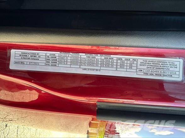 Peterbilt 579 曳引機組件