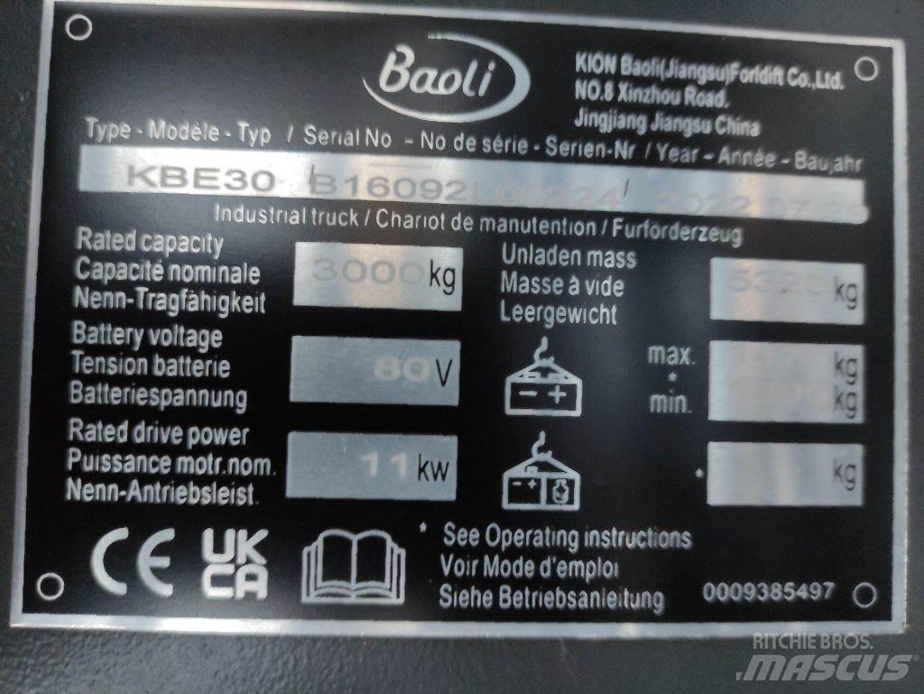 Baoli KBE30 電動堆高機