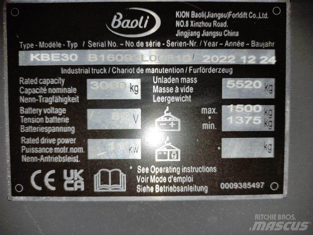 Baoli KBE30 電動堆高機