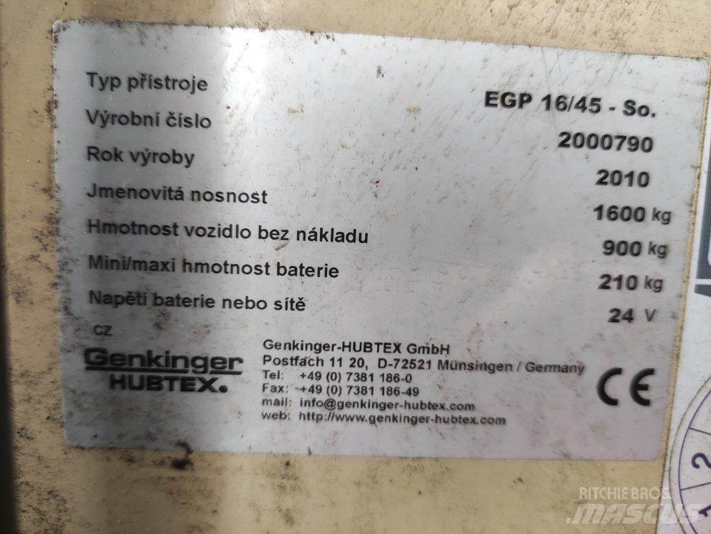 Hubtex EGP16/45-So 行走控制式堆積機