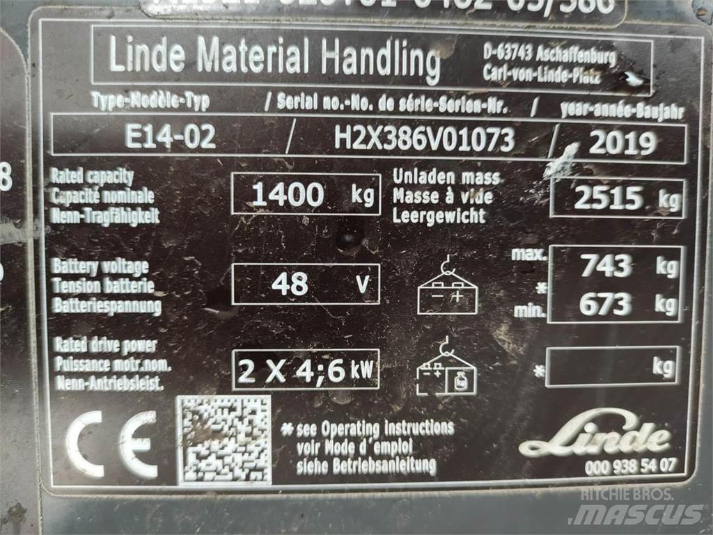 Linde E14-02-386-EVO 電動堆高機