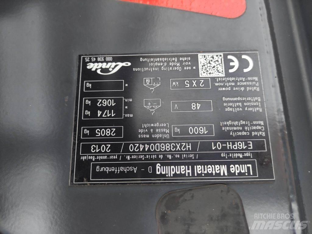 Linde E16PH-01-386 電動堆高機