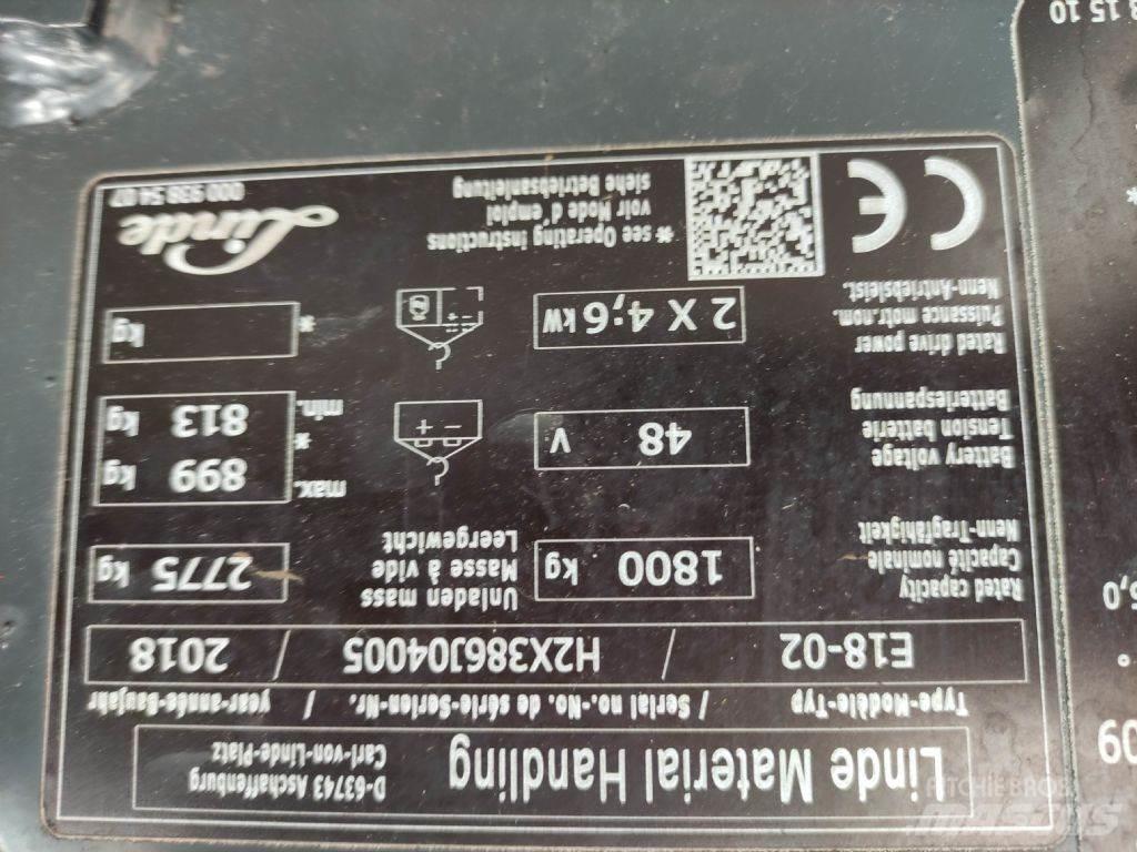 Linde E18-02-386 EVO 電動堆高機