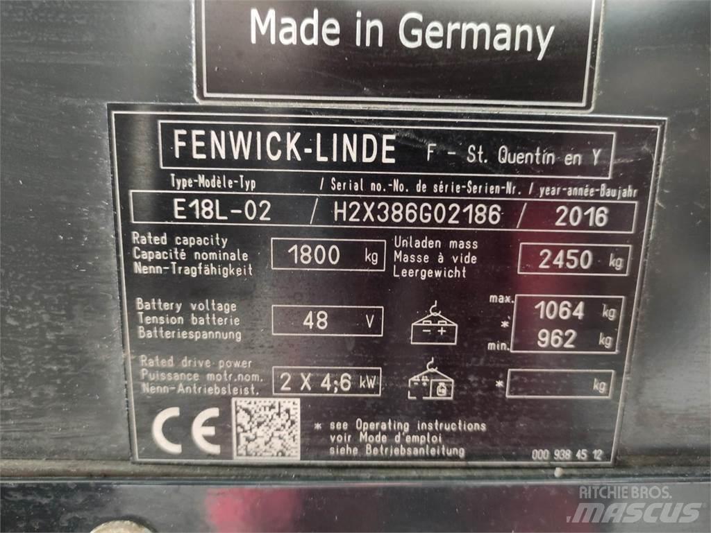 Linde E18L-02-386 電動堆高機