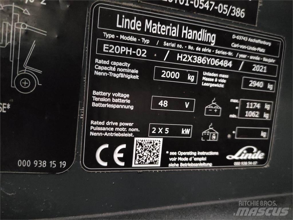 Linde E20PH-02-386-EVO 電動堆高機