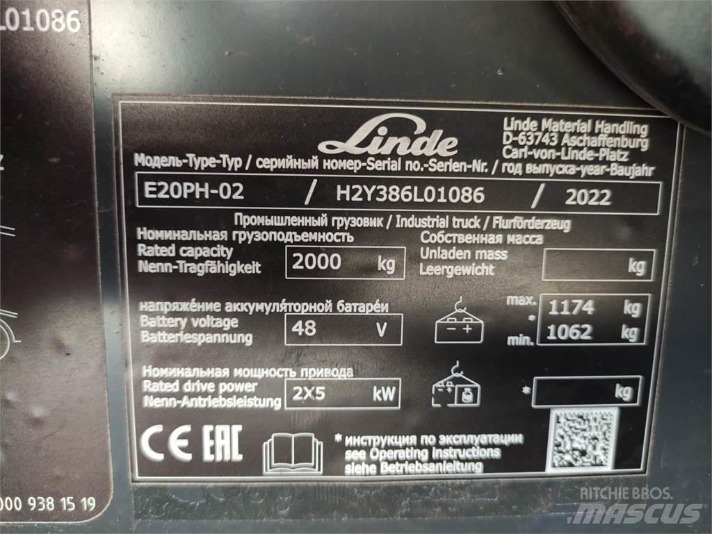 Linde E20PH-02-386-EVO 電動堆高機
