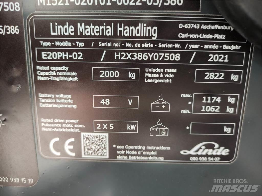 Linde E20PH-02-386-EVO 電動堆高機