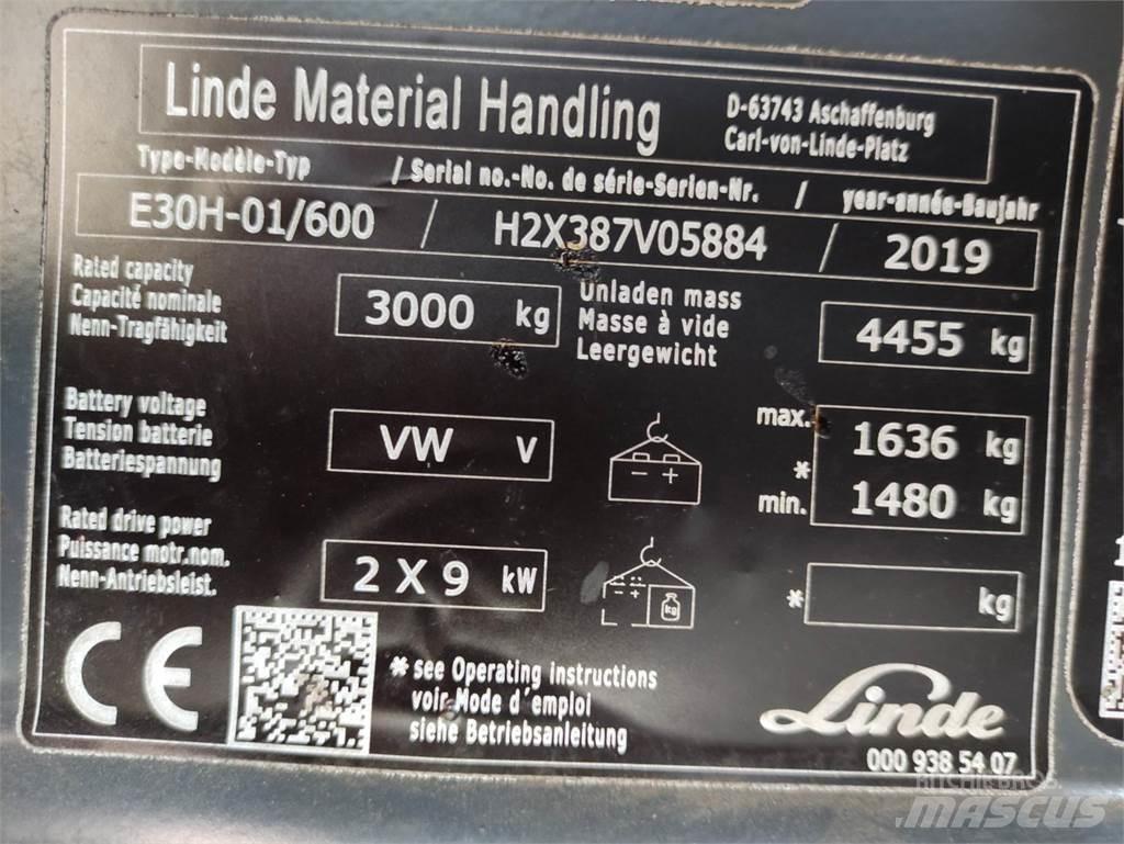 Linde E30H-01/600-387 電動堆高機