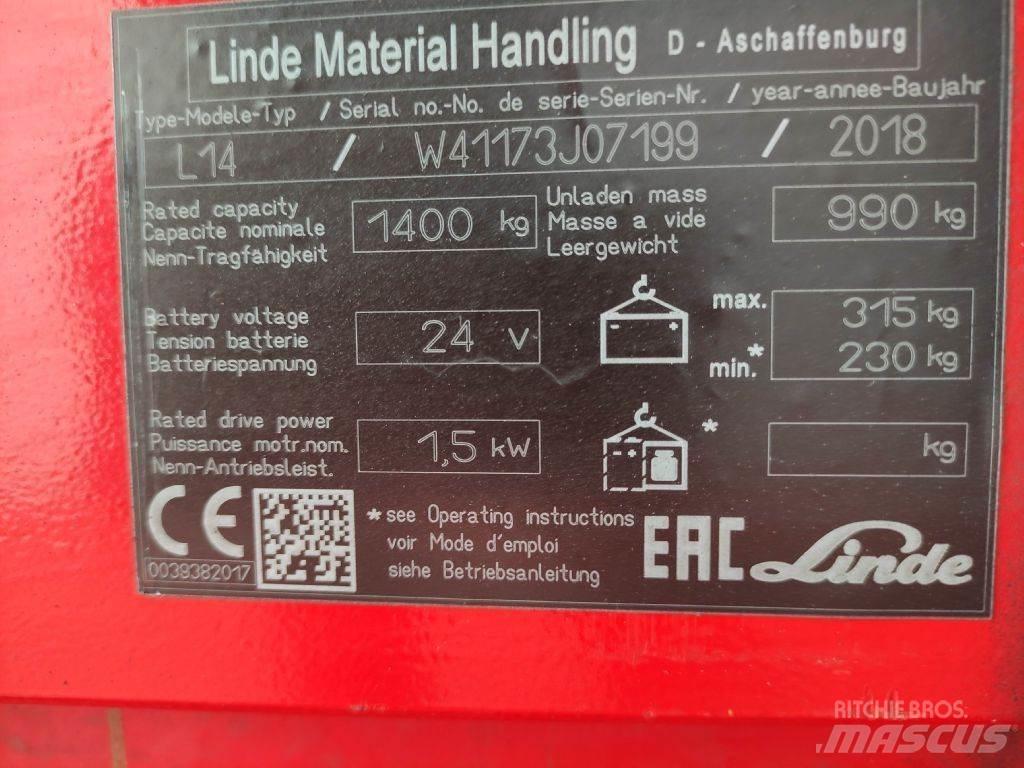 Linde L14i 行走控制式堆積機