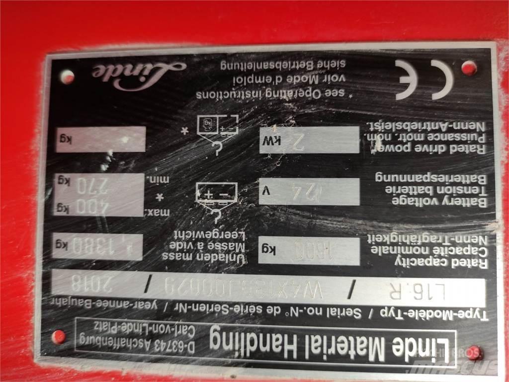 Linde L16 R 行走控制式堆積機