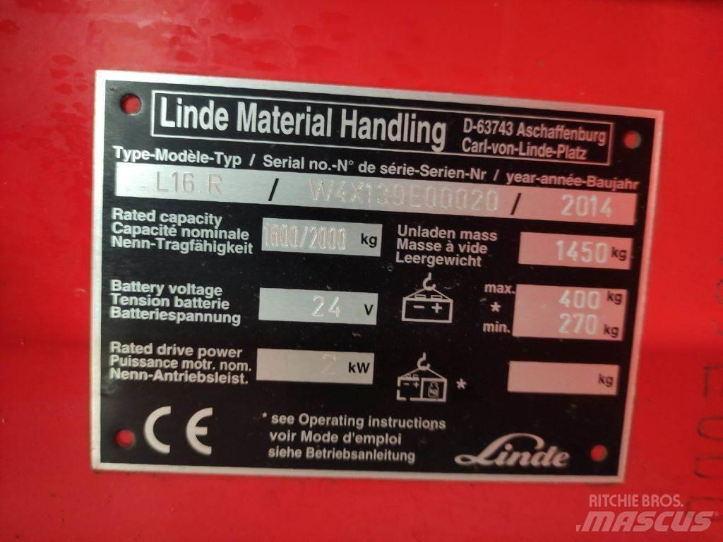 Linde L16R 電動堆高機