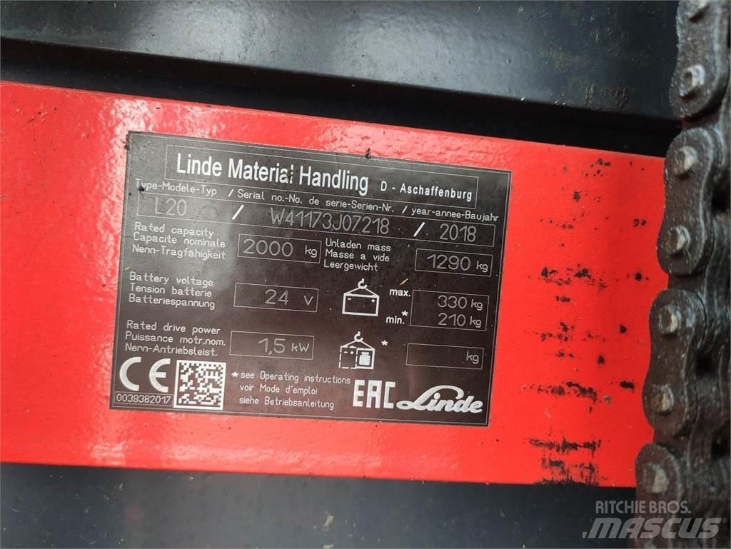 Linde L20i-1173 行走控制式堆積機