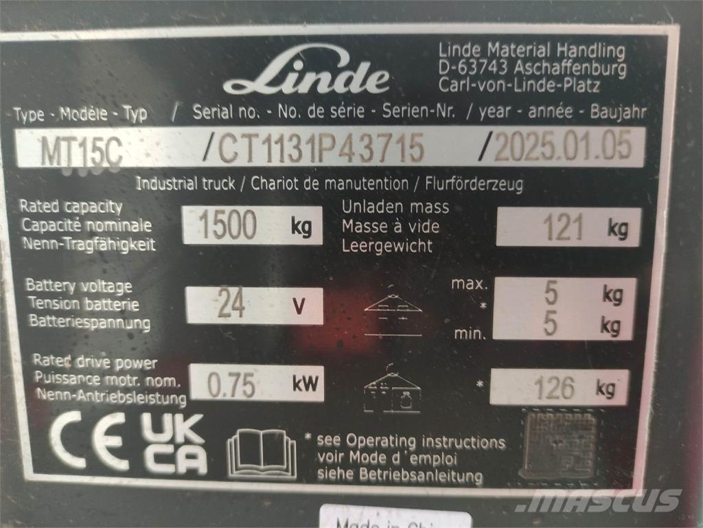 Linde MT15C 低架升降機