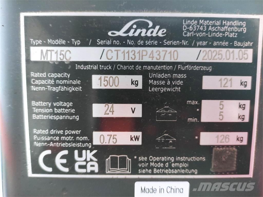 Linde MT15C 低架升降機
