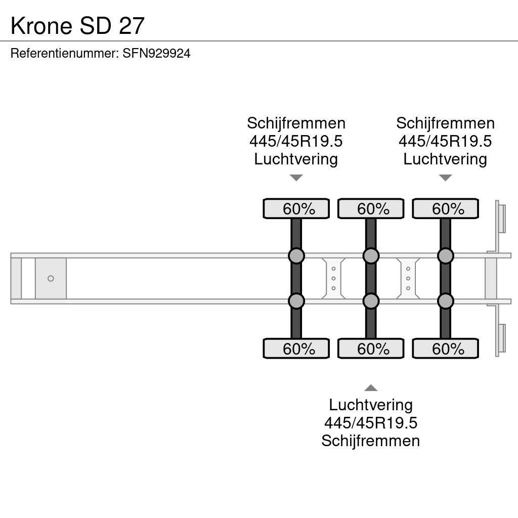 Krone SD 27 平台/側卸半拖車
