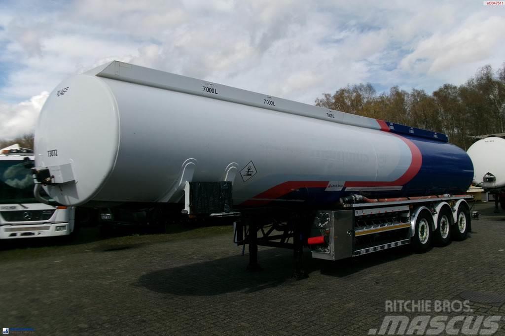 LAG Fuel tank alu 44.5 m3 / 6 comp + pump 罐體半拖車