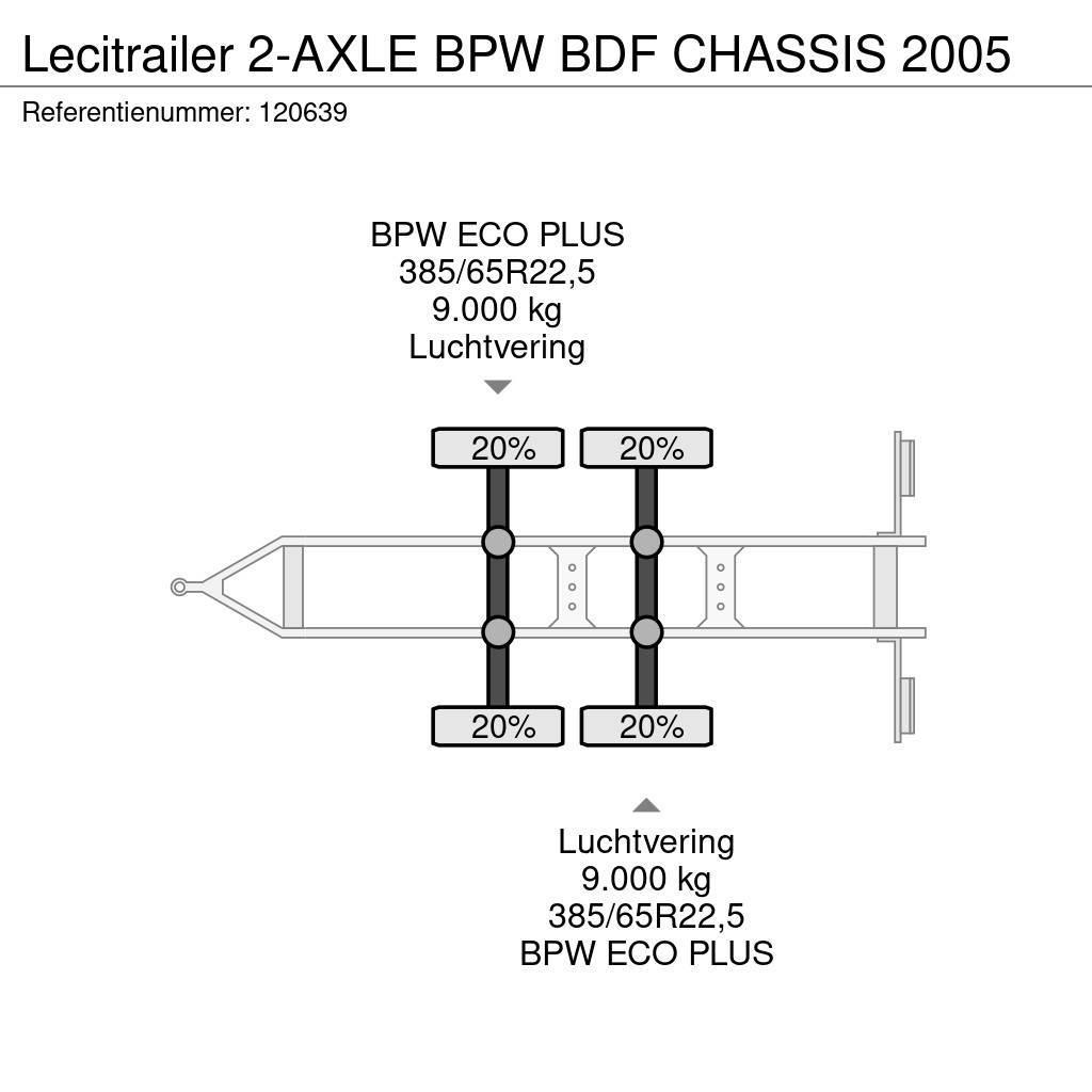 Lecitrailer 2-AXLE BPW BDF CHASSIS 2005 裝卸式拖車