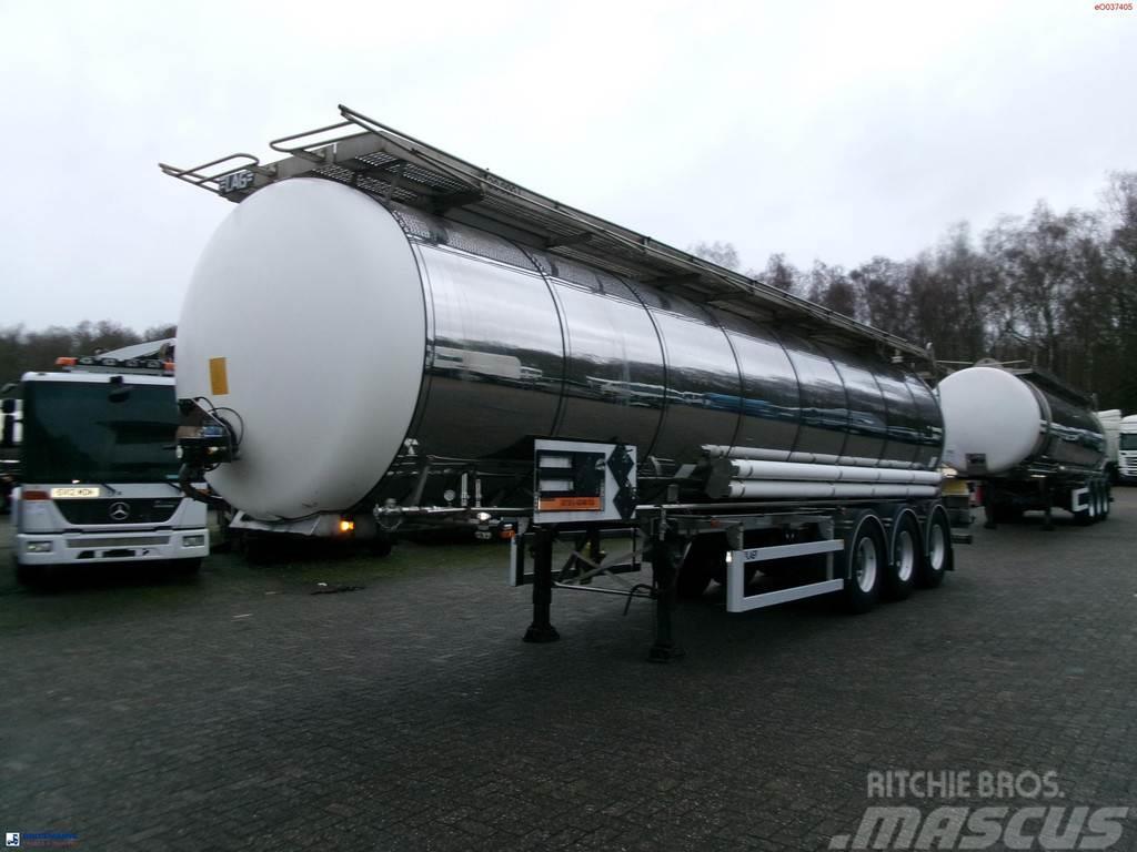 LAG Chemical tank inox L4BH 30 m3 / 1 comp + pump 罐體半拖車
